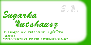 sugarka mutshausz business card